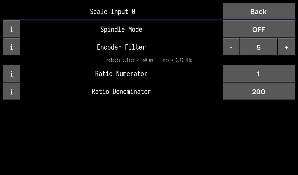 Scale input configuration