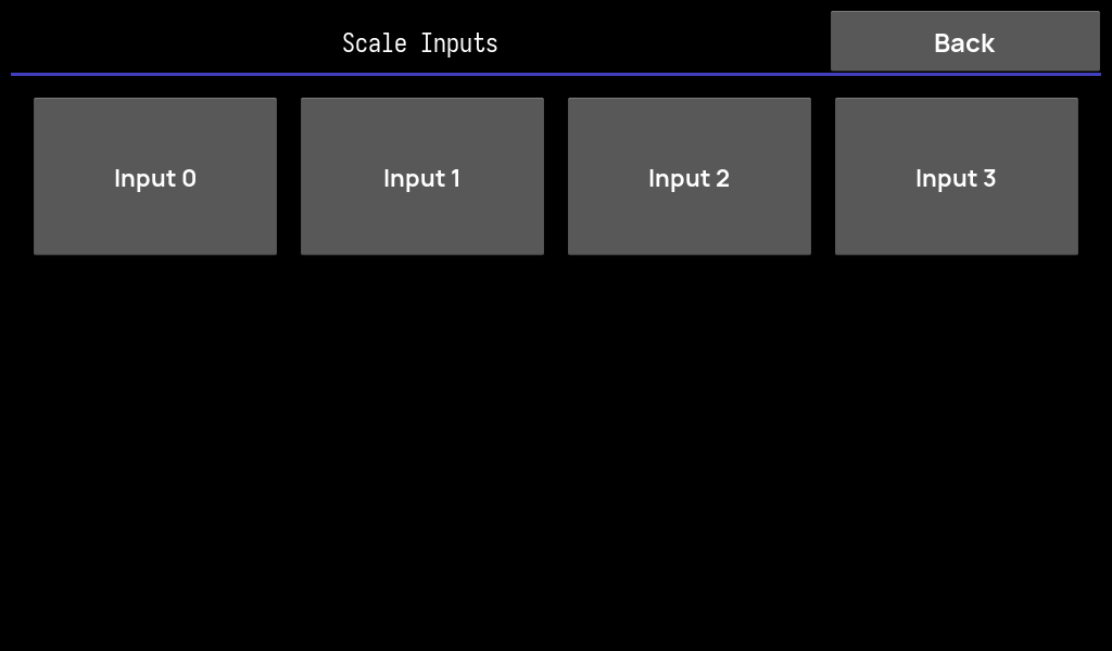 Scale inputs list