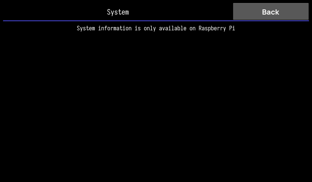 System screen